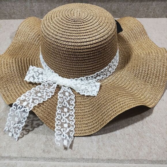 Marcus Adler New York Lace Ribbon Sun Hat Women - Picture 1 of 5